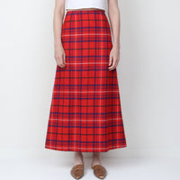 70s Plaid Maxi Skirt
