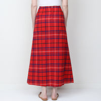 70s Plaid Maxi Skirt