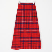 70s Plaid Maxi Skirt