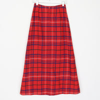 70s Plaid Maxi Skirt