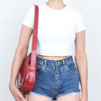 Italian Leather Saddle Bag