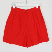 Red Cotton Shorts