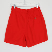 Red Cotton Shorts