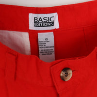 Red Cotton Shorts