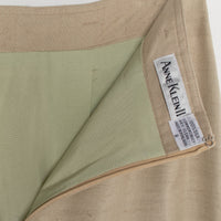 Neutral Silk Midi Skirt