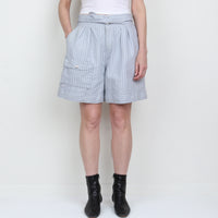 Ramie/Cotton Stripe Shorts