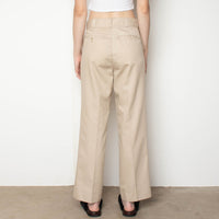 Tan Cotton Wide Leg Pant