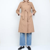 70s Tan Trench Coat S