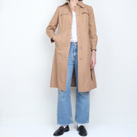 70s Tan Trench Coat S