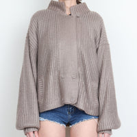 Taupe Cardigan XL