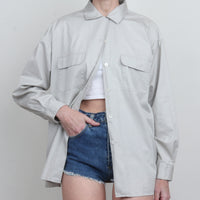 90s Oversize Taupe Shirt