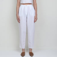 White Cotton/Linen Pants