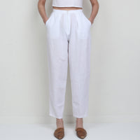 White Cotton/Linen Pants