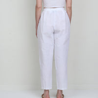 White Cotton/Linen Pants
