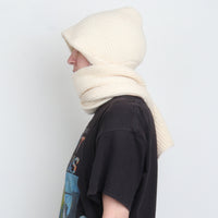 White Hooded Scarf