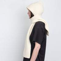 White Hooded Scarf