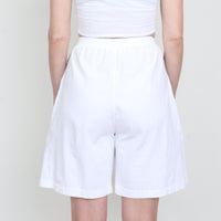 White Cotton Jersey Shorts