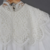 White Lace Trim Mini Dress