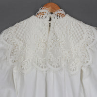 White Lace Trim Mini Dress