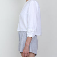 White Linen Top