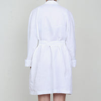 White 100% Linen Robe