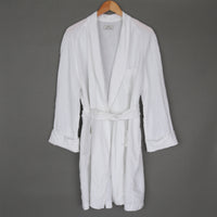 White 100% Linen Robe