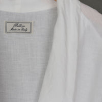 White 100% Linen Robe