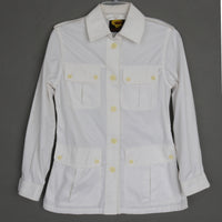 70s White Safari Jacket XS