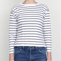 80s White Stripe T Shirt