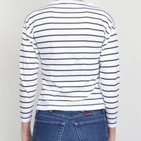 80s White Stripe T Shirt