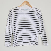 80s White Stripe T Shirt