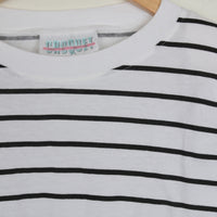 80s White Stripe T Shirt