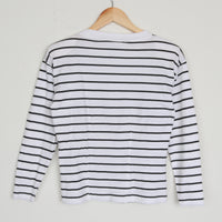 80s White Stripe T Shirt