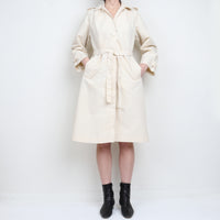 70s Cream Trench Coat