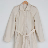 70s Cream Trench Coat