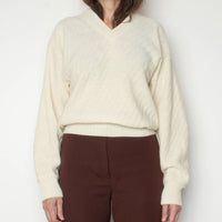 70s Ivory Knit Sweater
