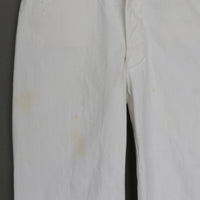 1930s White Cotton Navy Sailor Pants S/M