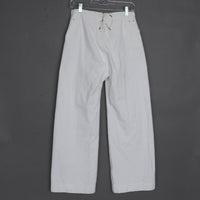 1930s White Cotton Navy Sailor Pants S/M