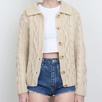 Aran Wool Cardigan S/M