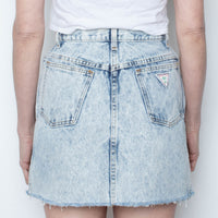 80s Acid Denim Skirt (S)