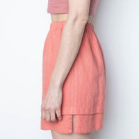 Rose Linen Skirt
