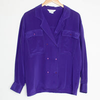 Double Breasted Silk Blouse