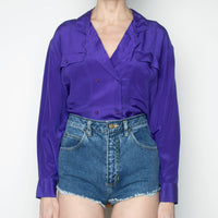 Double Breasted Silk Blouse