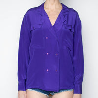 Double Breasted Silk Blouse