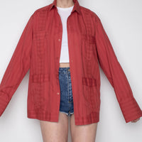 Rust Cotton Button-Down (M/L)