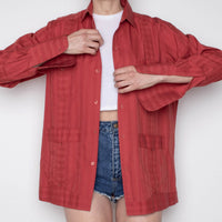 Rust Cotton Button-Down (M/L)