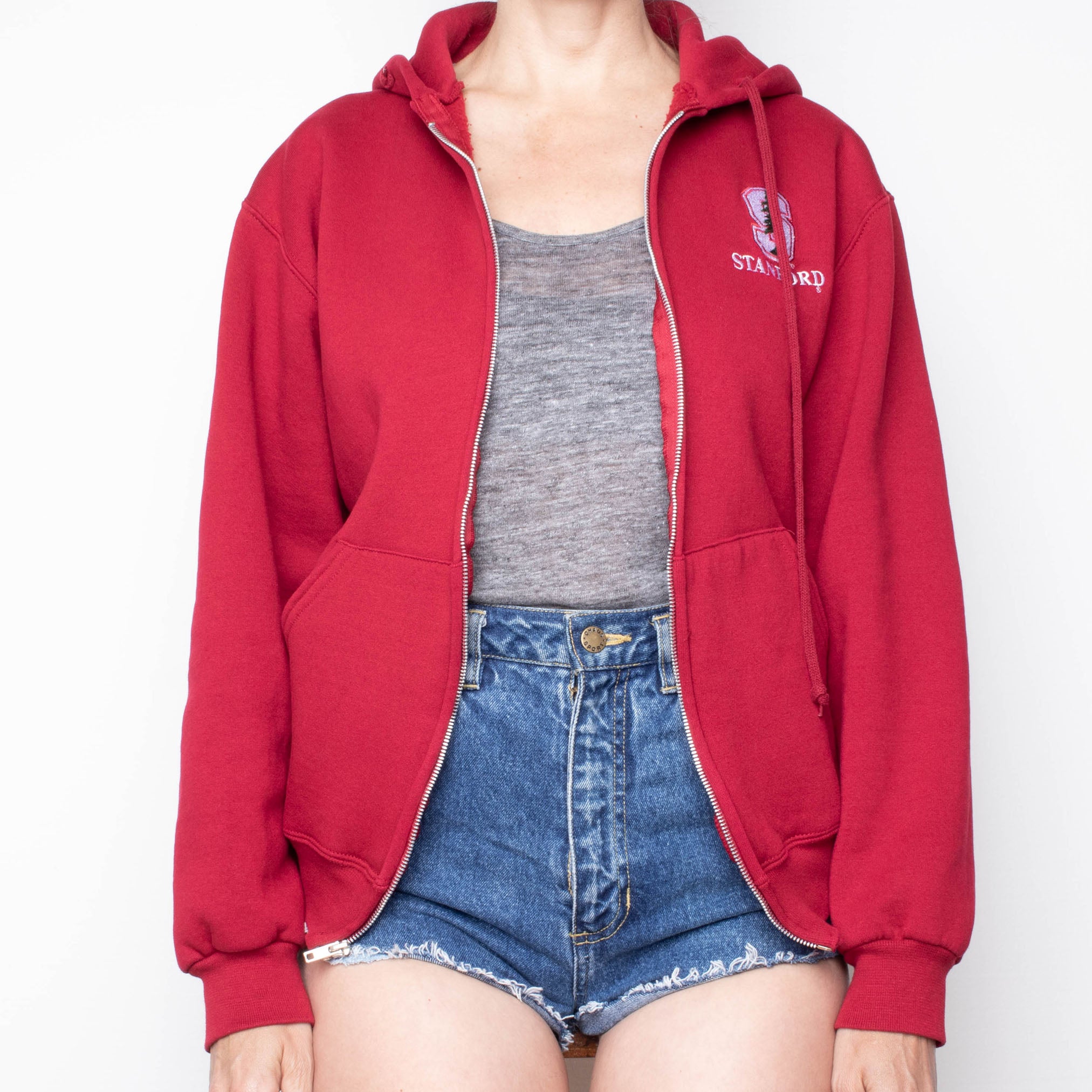  Stanford California CA Vintage Sports Design Red Design  Pullover Hoodie : Sports & Outdoors