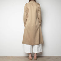 70s Tan Button-Down Shirtdress