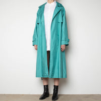 80s Teal Trench Coat