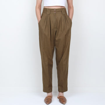 Linen / Cotton Pleated Trouser